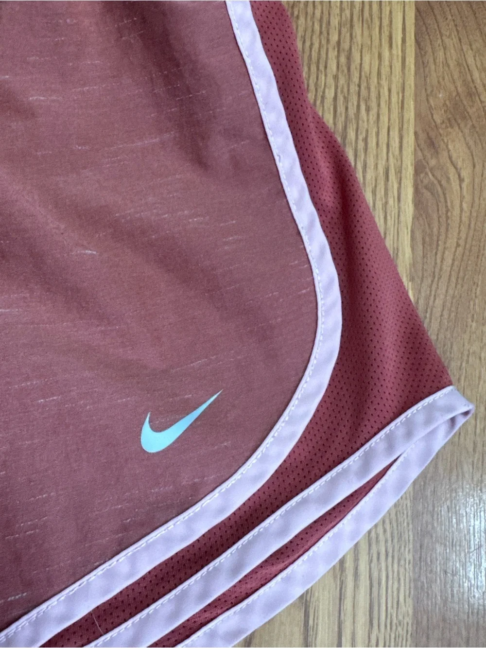 ❤️ Nike Women's Large Dri-Fit Mauve Pink Active Drawstring Shorts Lined (B17)